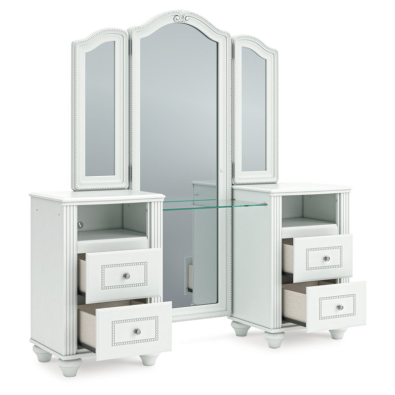 Ophelia & Co. Jaekob Vanity With Mirror | Wayfair